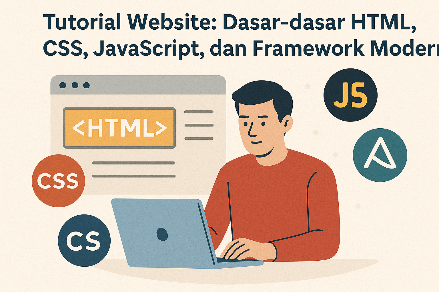 Tutorial Website: Dasar-dasar HTML, CSS, JavaScript, dan Framework Modern